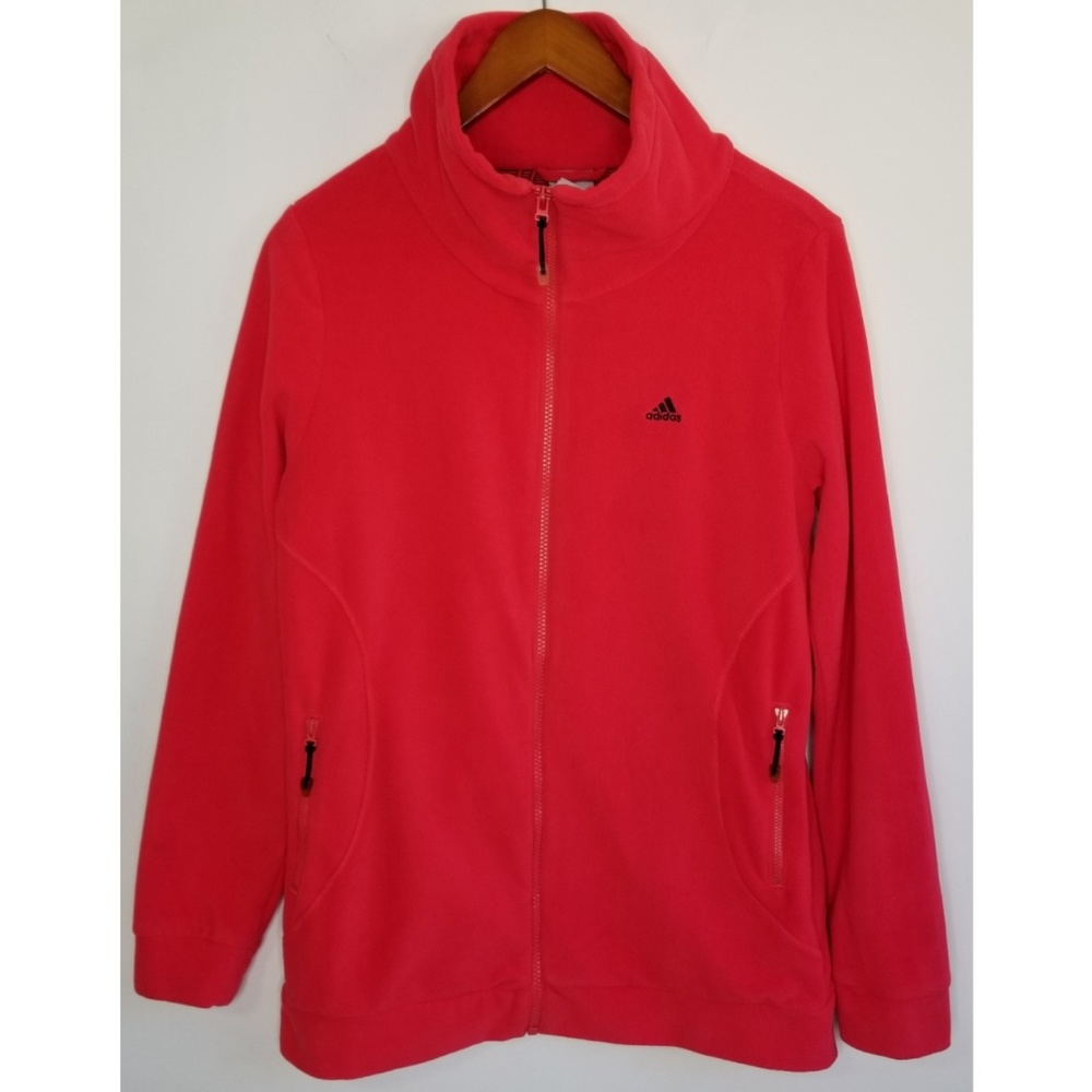ADIDAS Soft Fleece Jacket Full Zip Up Long Sleeve